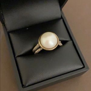 David Yurman Pearl Cable Ring Silver DY